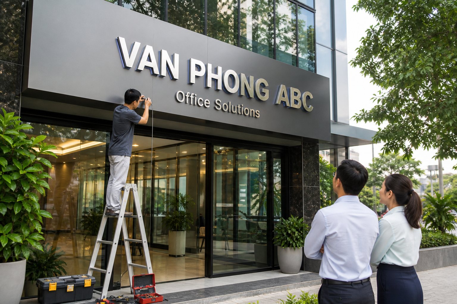 Dự Án Biển Alu Chữ Nổi Cho Văn Phòng