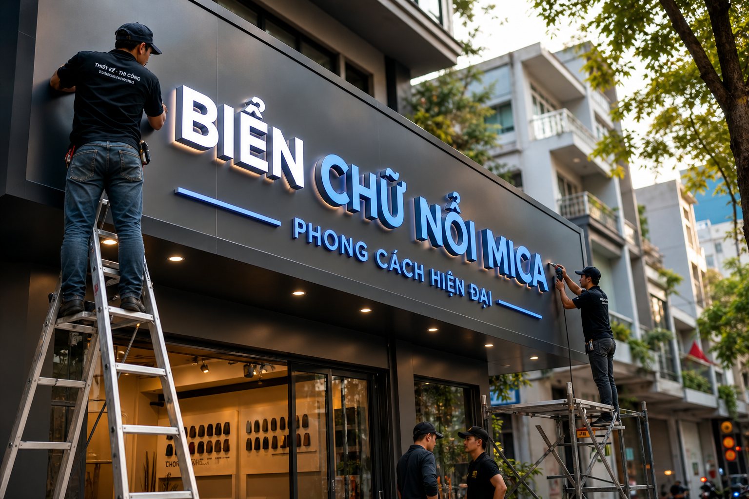 Dự Án Biển Chữ Nổi Mica Phong Cách Hiện Đại