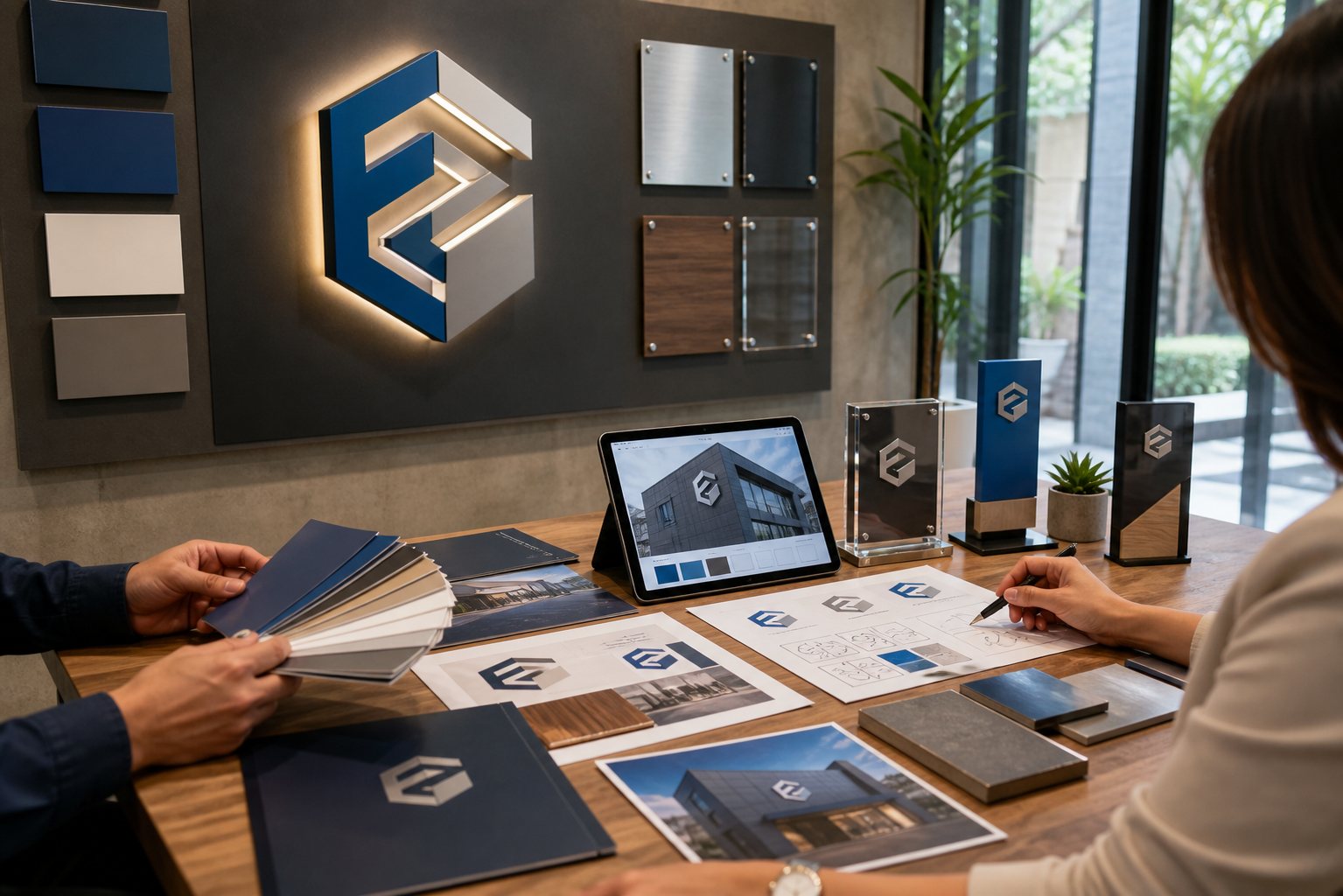 Đồng bộ logo, màu sắc và phong cách thiết kế