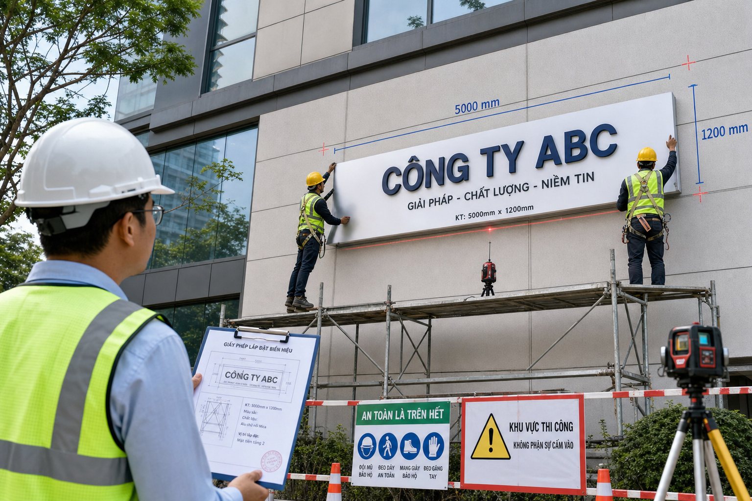 Kích thước, vị trí và yêu cầu an toàn khi lắp đặt