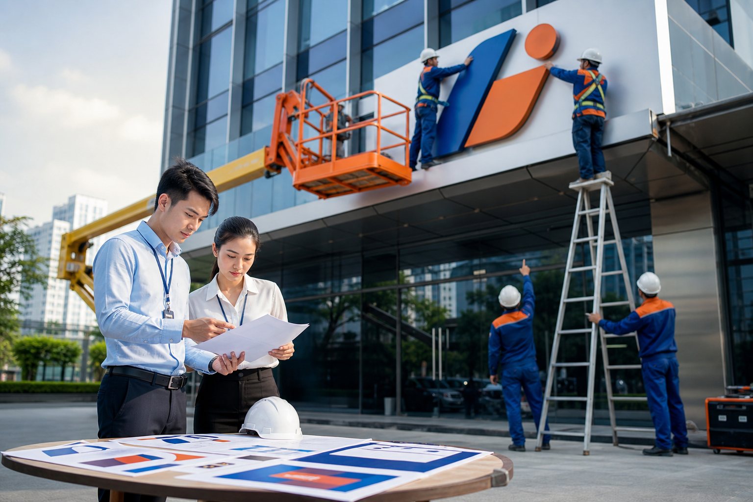 Dự Án Biển Công Ty Theo Nhận Diện Thương Hiệu