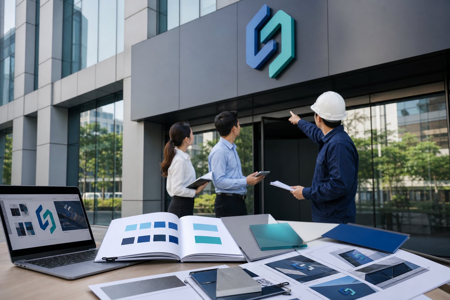 Dự Án Biển Công Ty Theo Nhận Diện Thương Hiệu 6 Thiết kế bám sát bộ nhận diện thương hiệu
