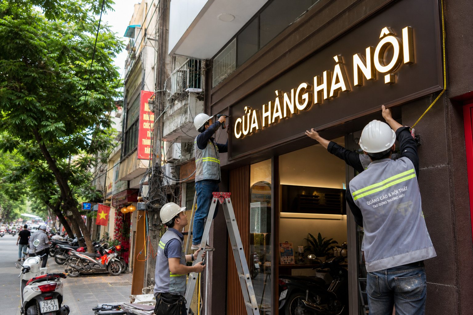 Dự Án Biển Hiệu Thực Tế Tại Hà Nội