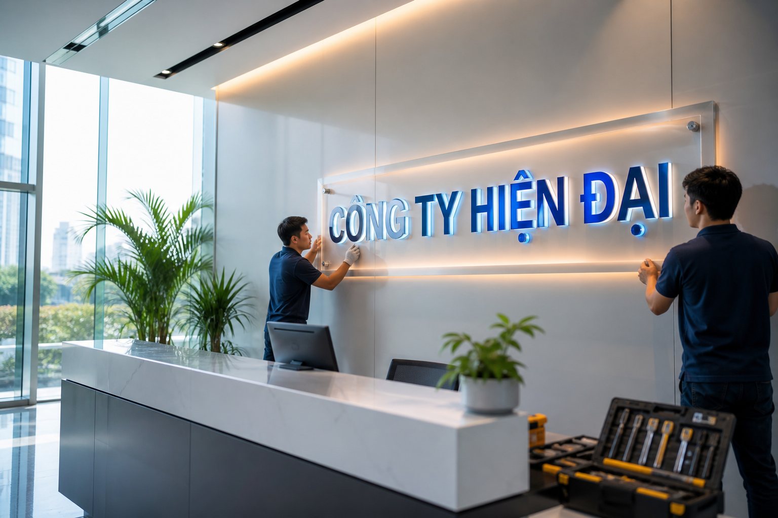 Dự Án Biển Mica Cho Công Ty Hiện Đại