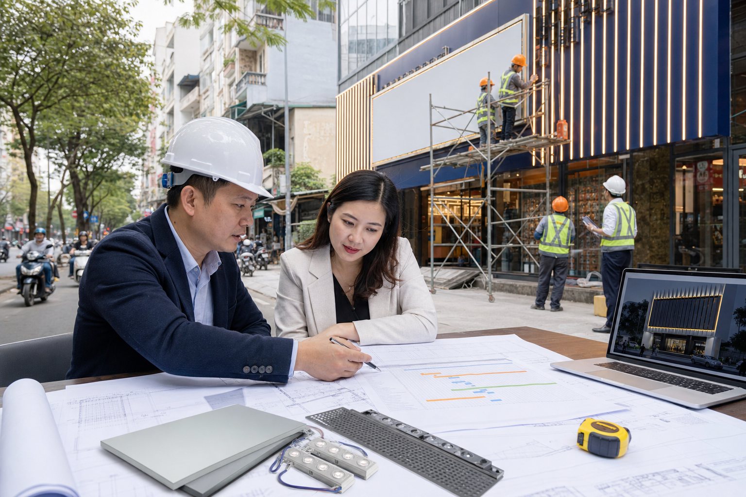 Dự Án Biển Quảng Cáo Chuyên Nghiệp Tại Hà Nội 7 Dự toán chi phí, tiến độ và phương án thi công