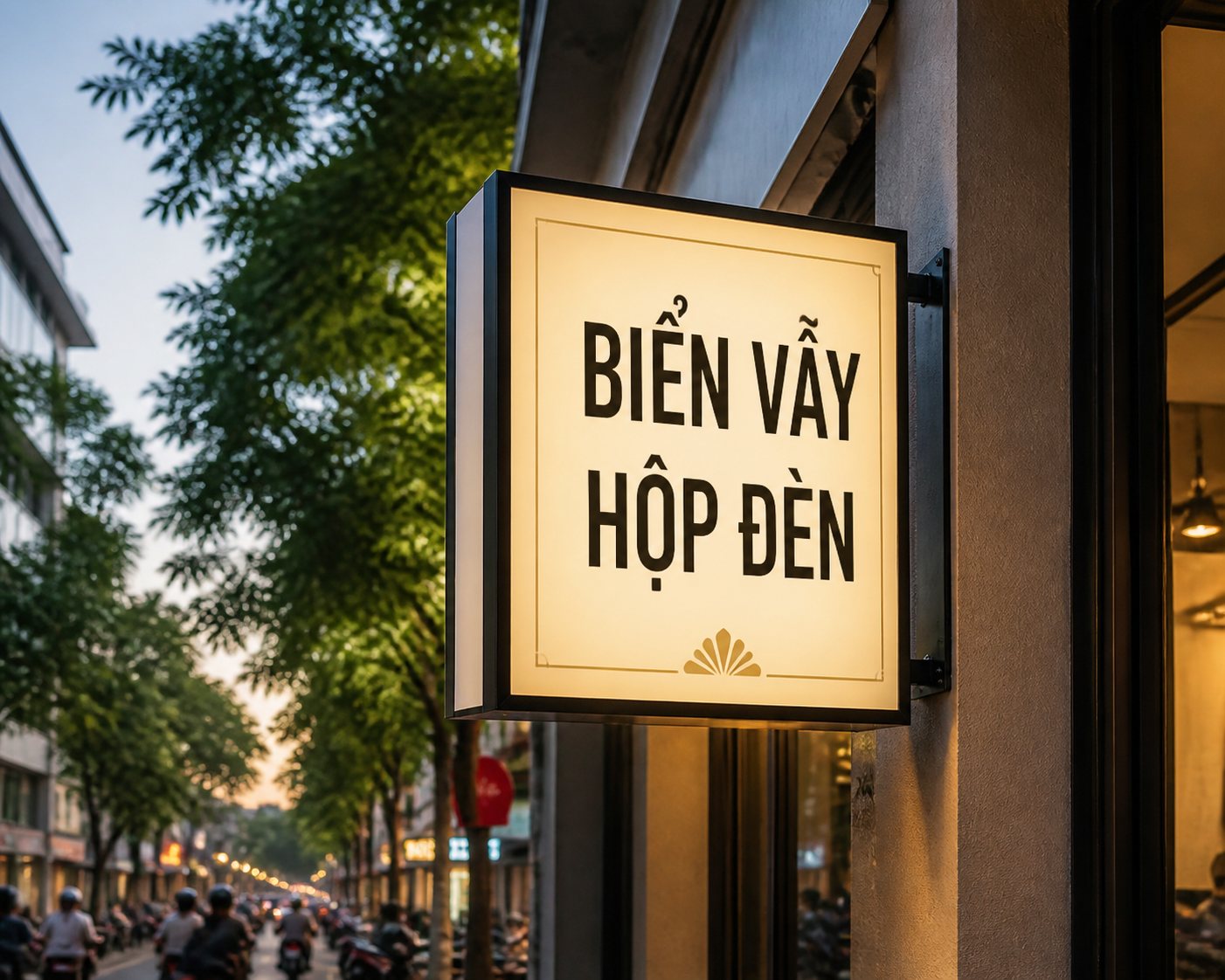 Biển vẫy hộp đèn hai mặt
