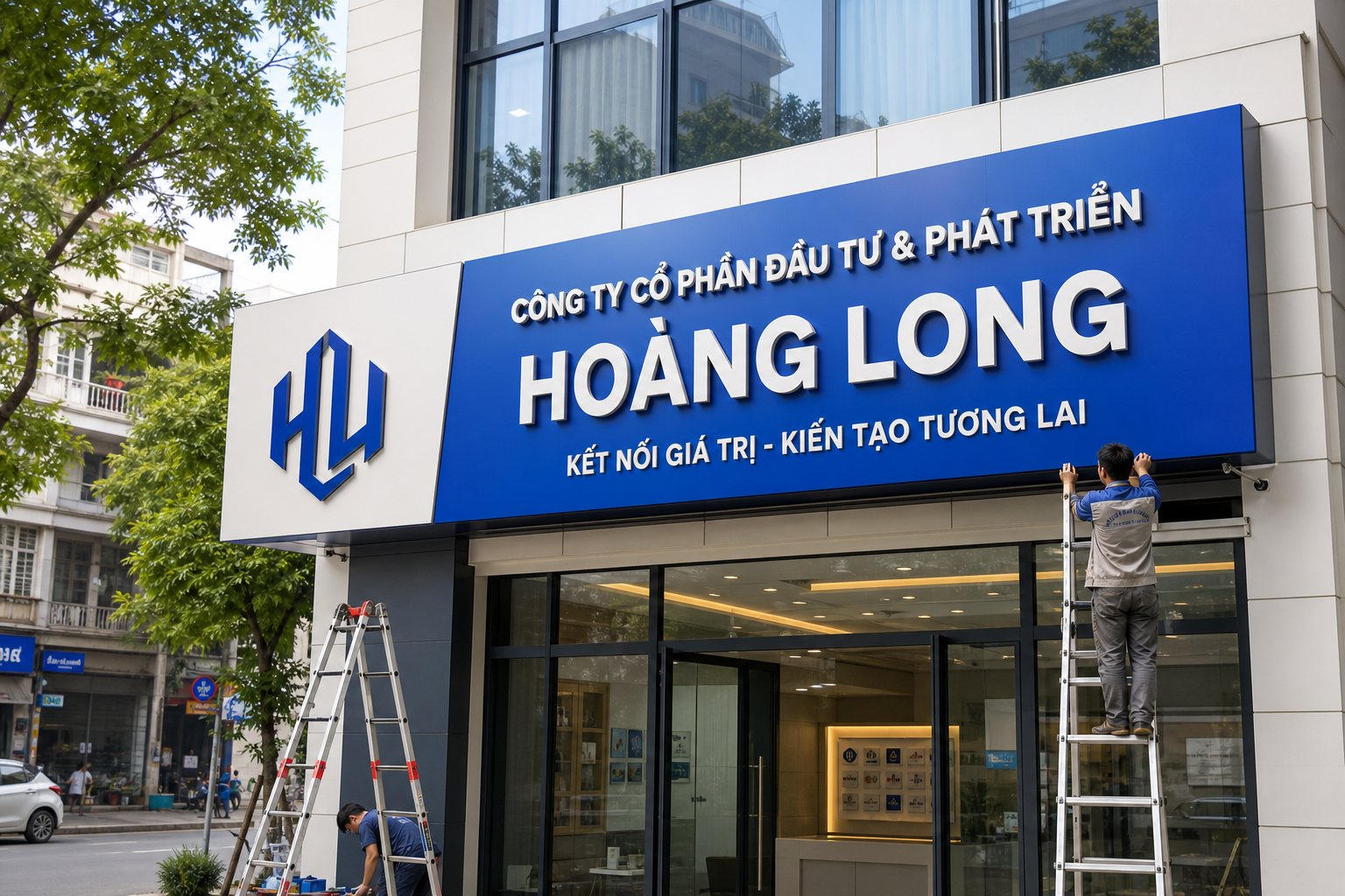 Dự Án Thi Công Biển Công Ty Tại Hà Nội 6 Biển alu kết hợp chữ nổi