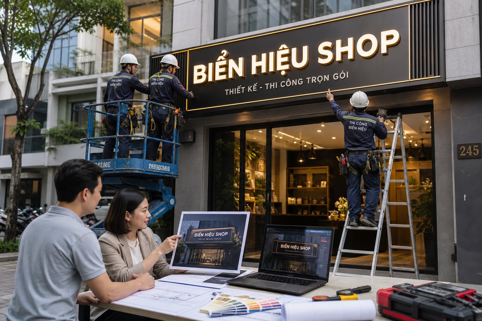 Dự Án Thiết Kế Và Thi Công Biển Hiệu Trọn Gói