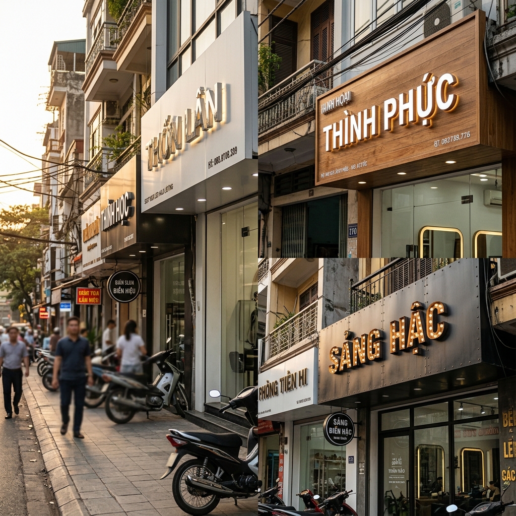1. Xác Định Phong Cách Thiết Kế Biển Hiệu Salon Tóc Phù Hợp - Mẫu Biển Hiệu Salon Tóc - Biển Quảng Cáo Hà Nội