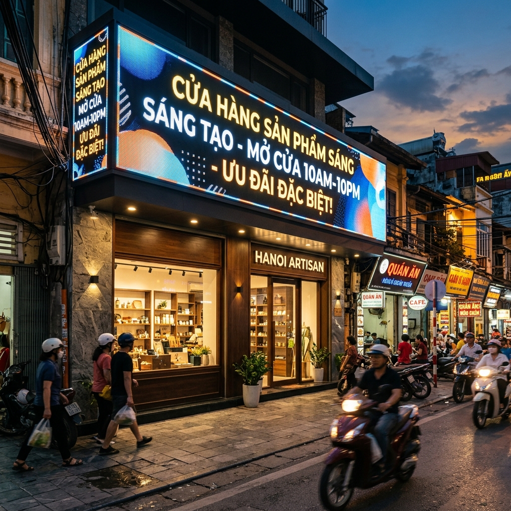 Kinh Nghiệm Làm Biển LED Điện Tử Ma Trận Cho Cửa Hàng Hà Nội