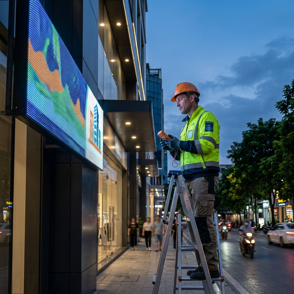 Kinh Nghiệm Nghiệm Thu Biển LED Điện Tử Chất Lượng Tại Hà Nội