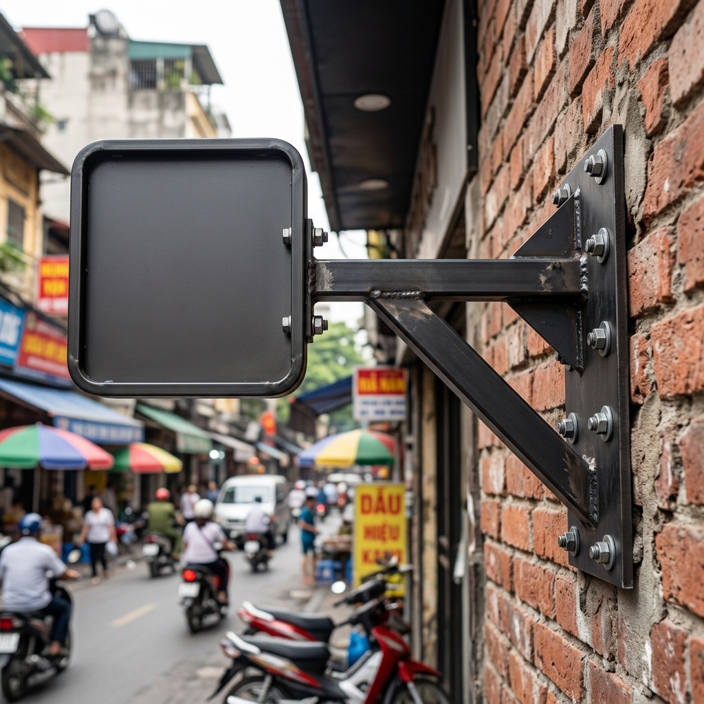 1. Kỹ thuật gia cố khung chịu lực và chân đỡ biển hiệu vẫy nhỏ - Mẫu Biển Hiệu Vẫy Nhỏ - Biển Quảng Cáo Hà Nội