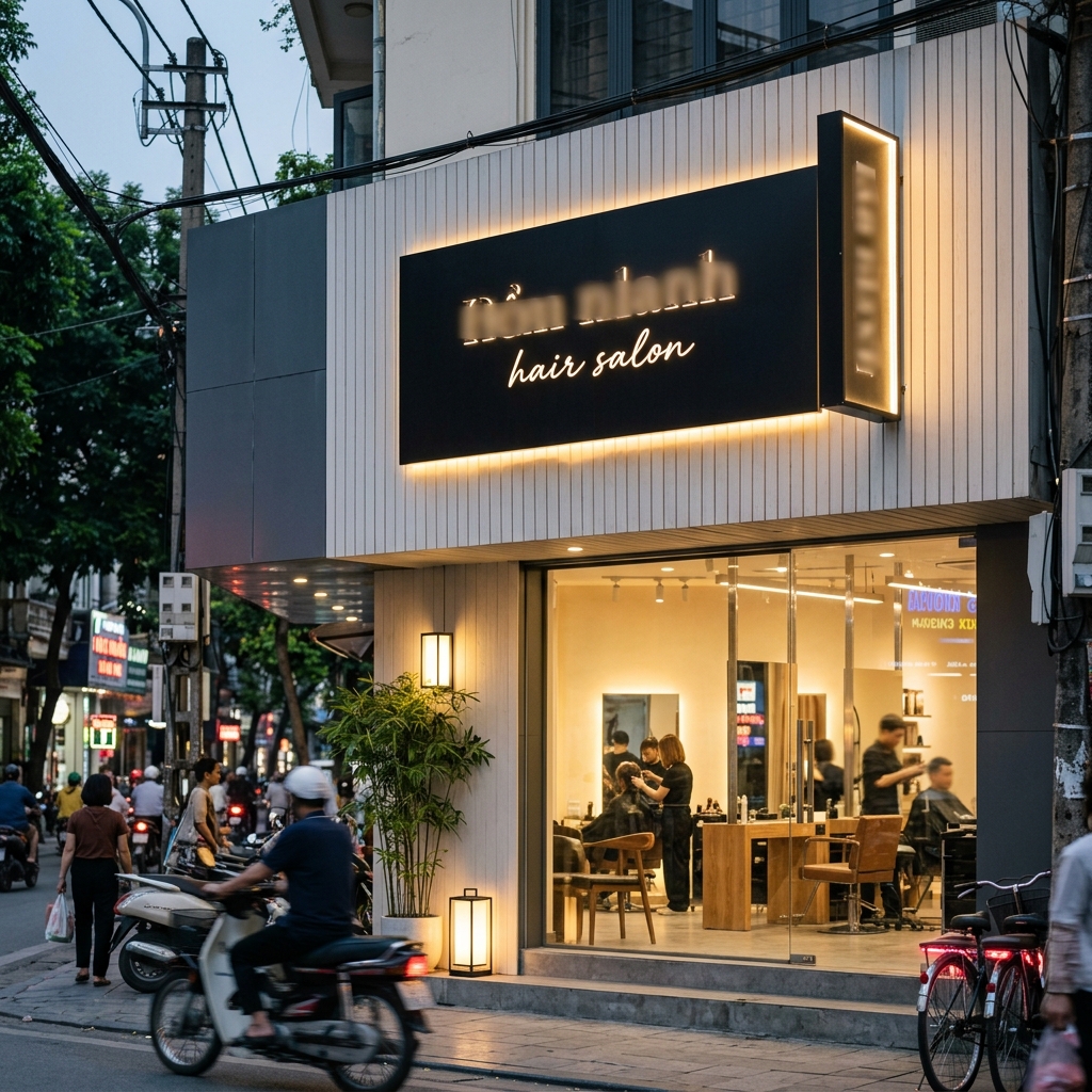 1. Xác Định Phong Cách Thiết Kế Biển Hiệu Phù Hợp Định Vị Salon - Mẫu Biển Hiệu Salon Tóc - Biển Quảng Cáo Hà Nội