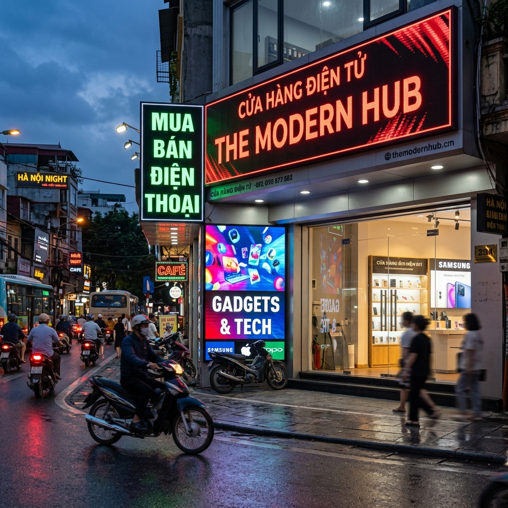 So Sánh Biển LED Điện Tử 1 Màu, 3 Màu Và Full Color Tại Hà Nội