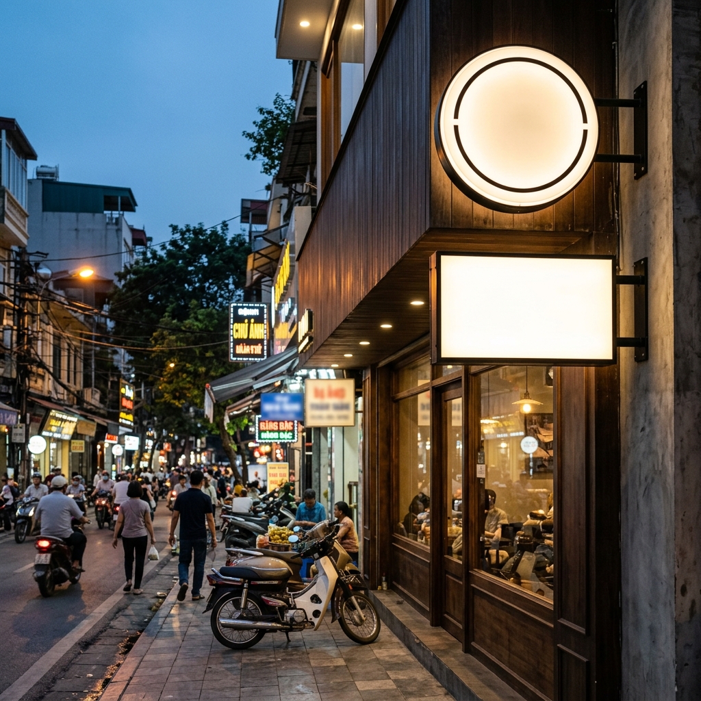 So Sánh Biển Vẫy LED Và Biển Vẫy Hút Nổi Cho Shop Tại Hà Nội