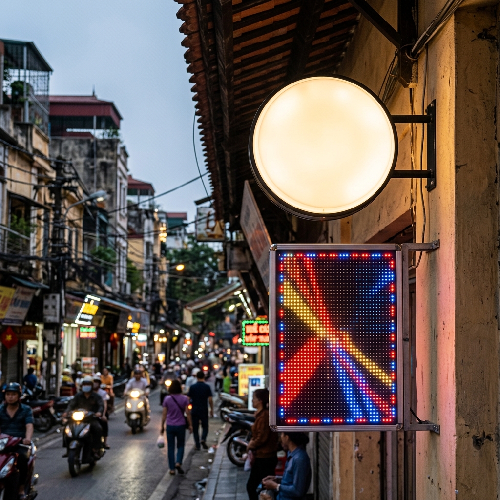 Tổng quan về biển vẫy LED và biển vẫy hút nổi - Biển Vẫy - Biển Quảng Cáo Hà Nội