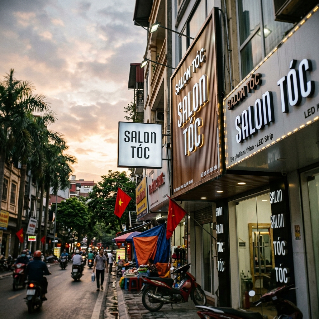 1. Các Xu Hướng Thiết Kế Mẫu Biển Hiệu Salon Tóc Nổi Bật - Mẫu Biển Hiệu Salon Tóc - Biển Quảng Cáo Hà Nội