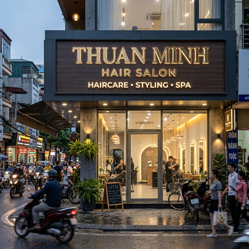 Top Mẫu Biển Hiệu Salon Tóc Đẹp Sang Trọng Tại Hà Nội