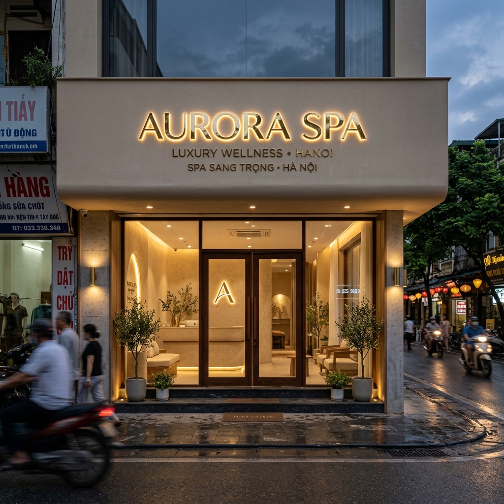 Top Mẫu Biển Hiệu Spa Đẹp Sang Trọng Thu Hút Khách Tại Hà Nội