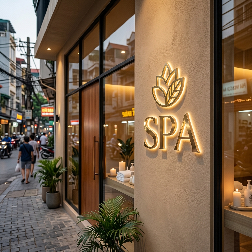 Top Mẫu Biển Hiệu Spa Đẹp Sang Trọng Thu Hút Khách Tại Hà Nội 2 Xu hướng thiết kế mẫu biển hiệu spa đẹp và sang trọng hiện nay - Mẫu Biển Hiệu Làm Đẹp - Biển Quảng Cáo Hà Nội