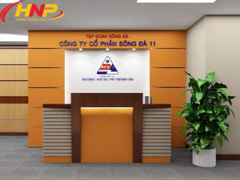 Backdrop Lễ Tân Alu Theo Yêu Cầu, Bền Đẹp Và Dễ Nhận Diện 15 backdrop lễ tân alu