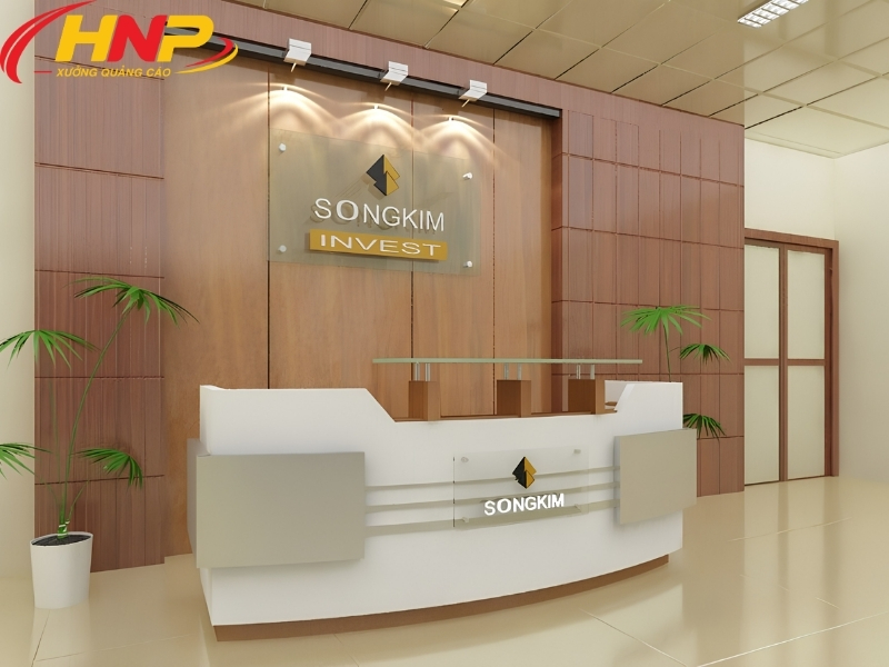 làm backdrop lễ tân Hà Nội