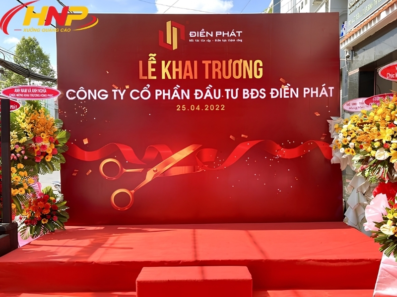 đặt làm backdrop lễ tân