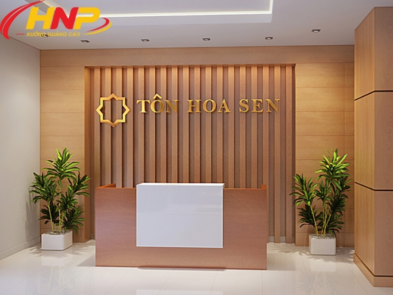 đặt làm backdrop lễ tân