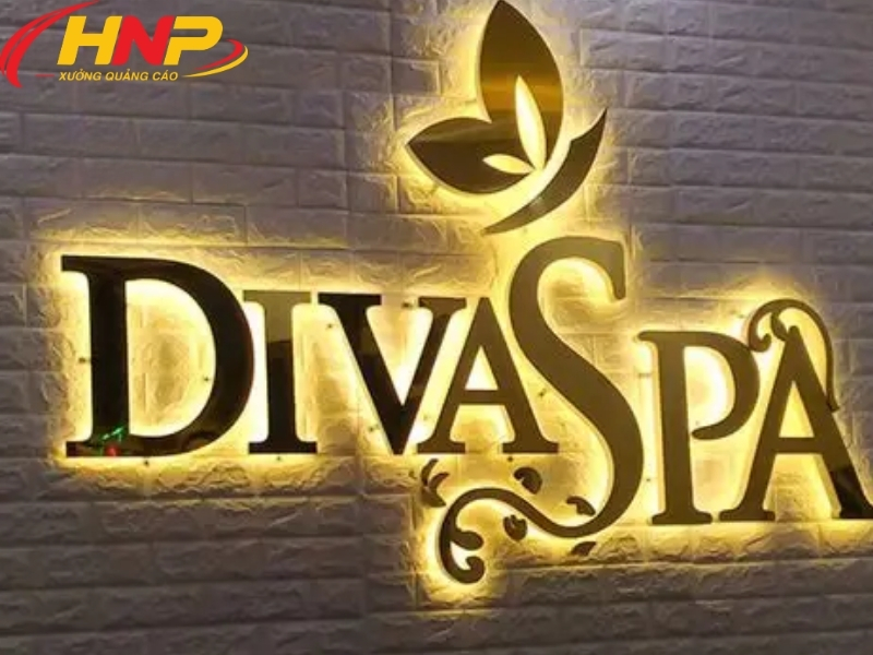 backdrop logo inox vàng