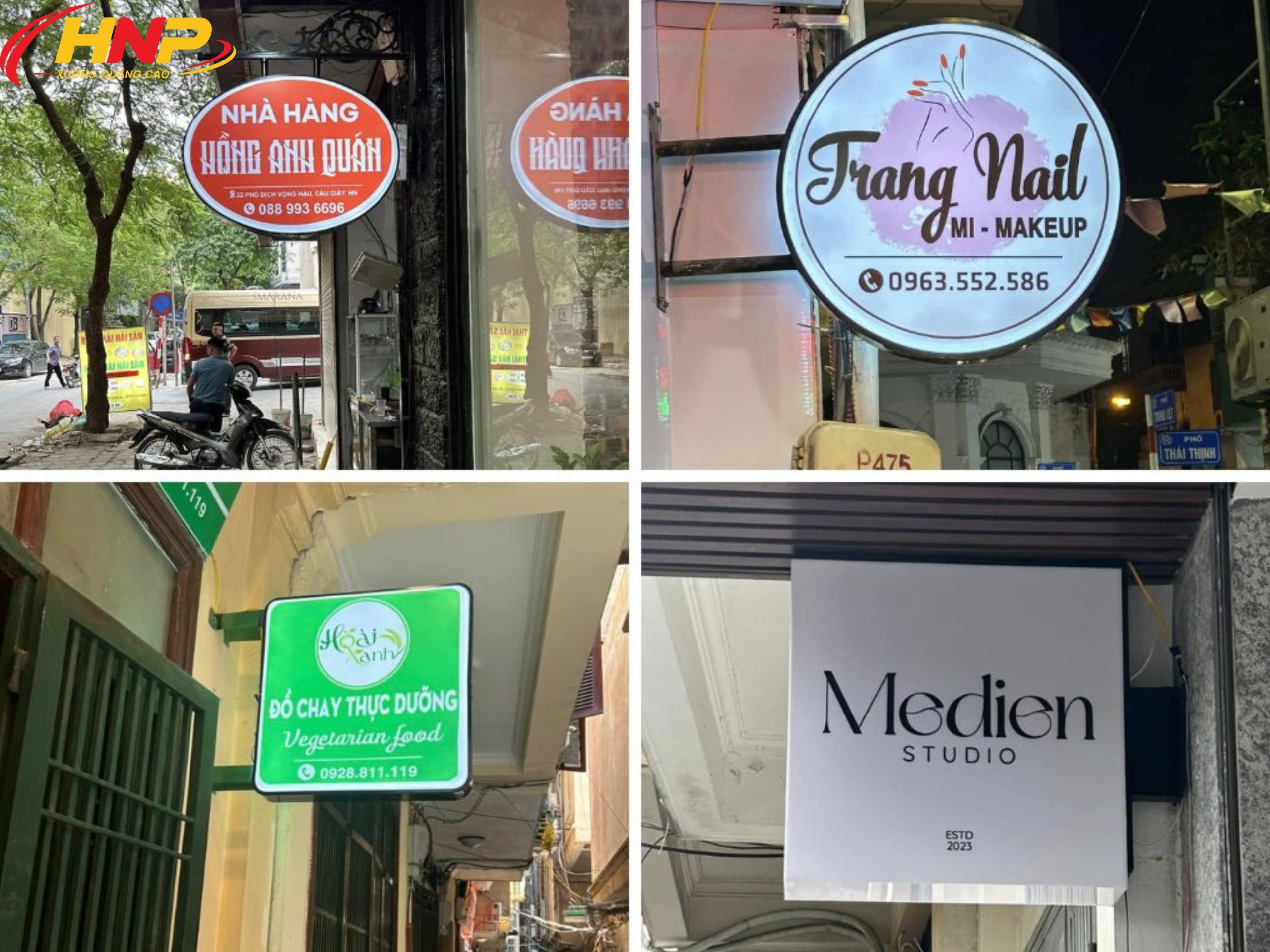 Biển hiệu cửa hàng Chuẩn bị nội dung trước khi thi công 1