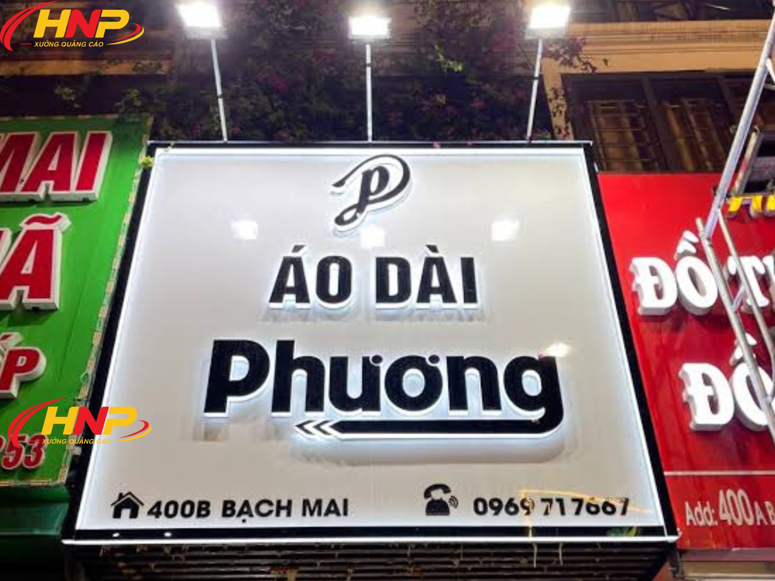 Cách chọn biển hiệu cửa hàng theo mặt tiền tại Hà Nội (1)